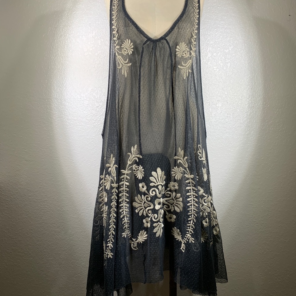 Johnny Was Biya Mesh Tibetan Swing Dress Sz M NWOT